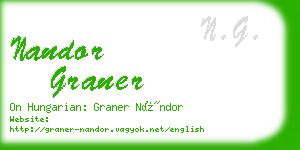 nandor graner business card